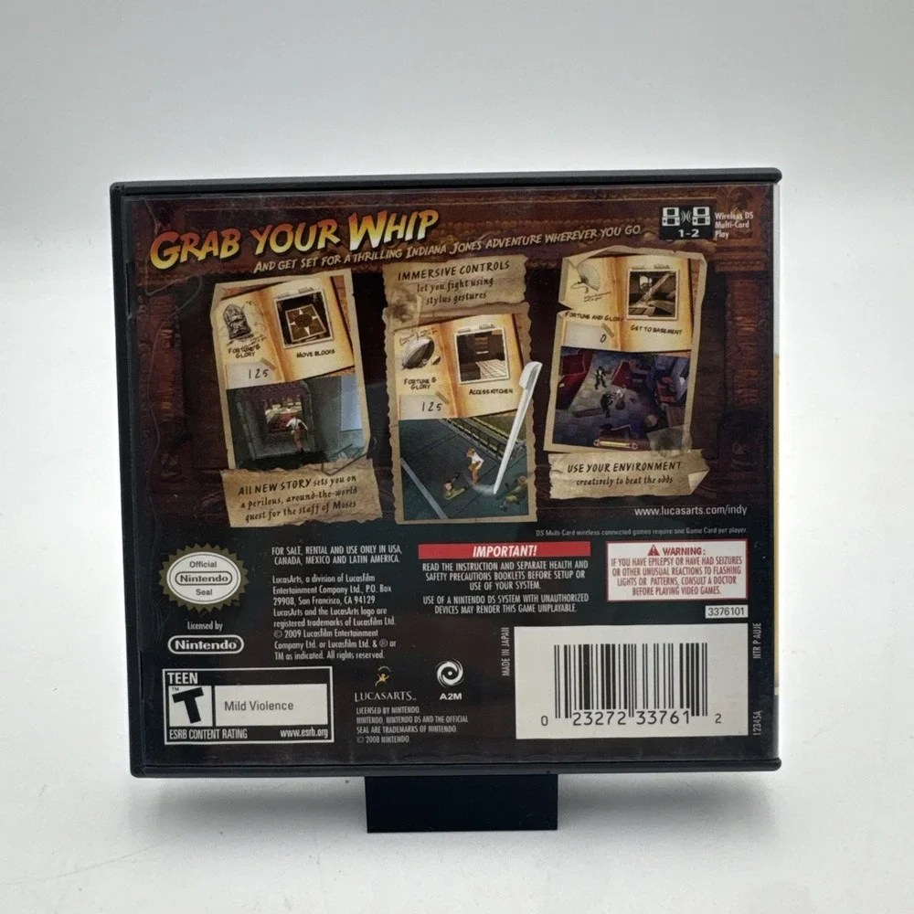 Indiana Jones And The Staff Of Kings Nintendo‎ DS Case & Manual